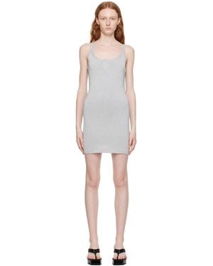 T By Alexander Wang Silver Tank Minidress - Black