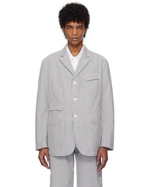 Engineered Garments ネイビー＆ホワイト Andover テーラードジャケット - グレー