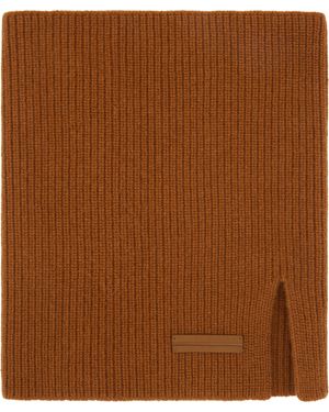 ZEGNA タン オアジカシミヤ ネックウォーマー - ブラウン