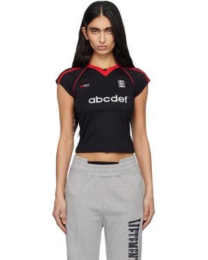 Vetements Alphabet Football Jersey T-Shirt - Black