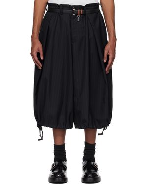 KHOKI Short Ample Bleu Marine - Noir