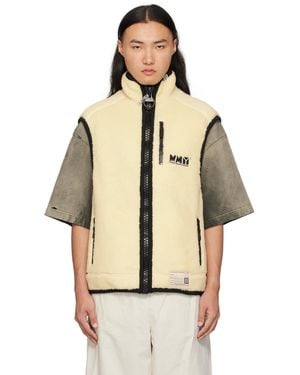Maison Mihara Yasuhiro Veste Ample Boa Blanc Cassé - Neutre