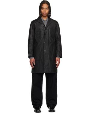 Junya Watanabe Coated Cotton Coat - Black