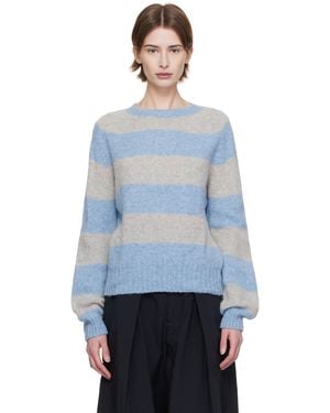 YMC Ssense Exclusive Jets Stripe Jumper - Blue