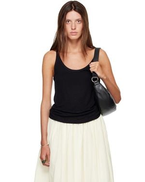 Loulou de Saison Roni Rib Jersey Tank Top - Black