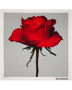 Acne Studios Square Silk Scarf - Red
