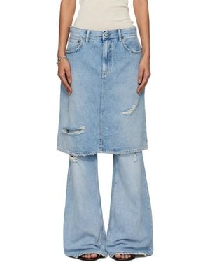 Acne Studios Layered Denim Jeans - Blue