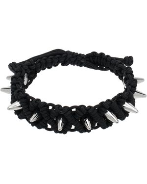 we11done ブラック Studded Noeud ハンドメイド ブレスレット