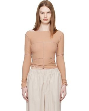 Baserange Tan Cinder Long Sleeve T-Shirt - Multicolor