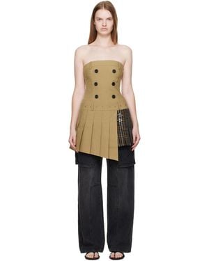 ANDERSSON BELL Double Pleats Trench Minidress - Black