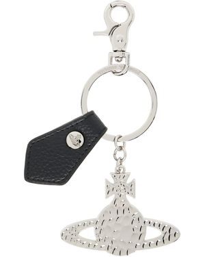 Vivienne Westwood Hammered Orb Keychain - White