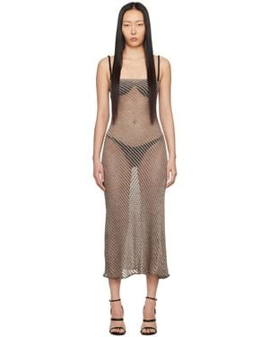 Isa Boulder Ssense Exclusive Moire Maxi Dress - Black