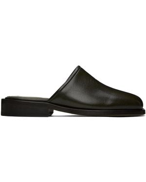 Lemaire Square Mules - Black