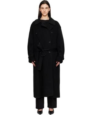 TOTEME Doublé Winter Trench Coat - Black