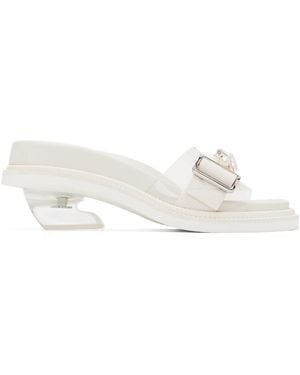 Simone Rocha Off- Embellished Slides - Black