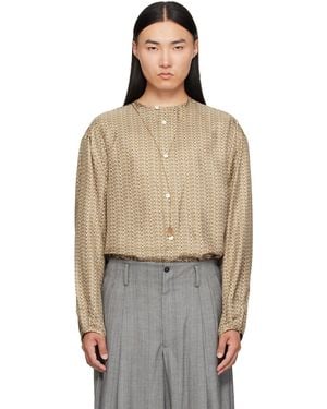 Hed Mayner Printed Shirt - Natural