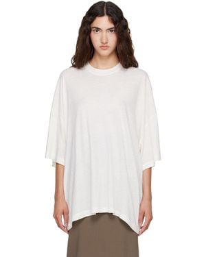 R2W T-Shirt À Manches Mi-Longues Kent Blanc Cassé En Coton Et En Cachemire