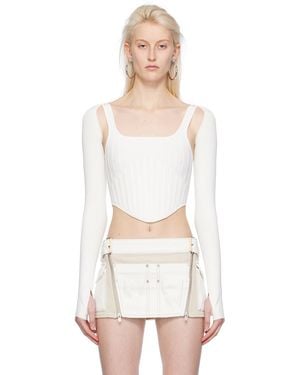 Dion Lee ホワイト Ventral Compact Corset トップス