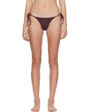 Matteau Burgundy String Bikini Bottom - Multicolor