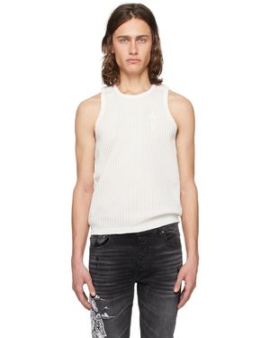 Amiri Waffle Tank Top - White