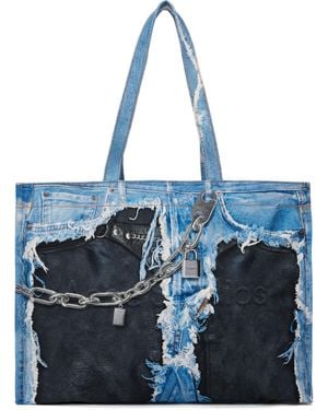 Acne Studios Denim Print Tote - Blue