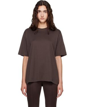 Frankie Shop Harper Soft Organic T-Shirt - Brown