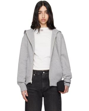 Commission Twisted Zip-Up Hoodie - White