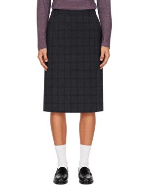 DUNST Pleats Wrap Midi Skirt - Black