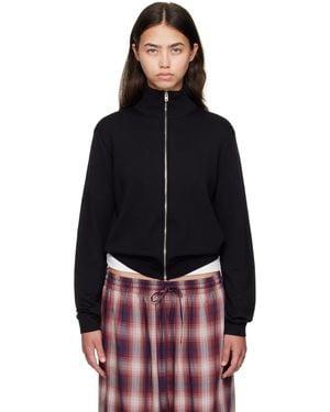 Acne Studios Zip Up Cardigan - Black
