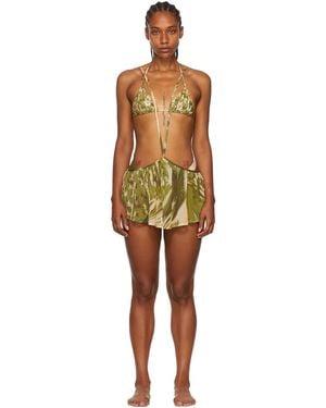 Collina Strada Ssense Exclusive Recycled Nylon Bikini - Black