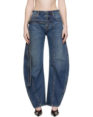 Jean Paul Gaultier 'The Denim Strap' Jeans - Blue