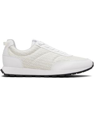 HUGO Monogrammed Uppers Trainers - Black
