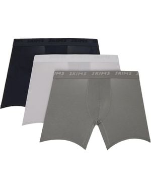 Skims Three-Pack Skim Stretch 5 Boxer Briefs - Grey