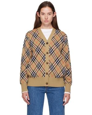 Burberry Check Cardigan - Orange
