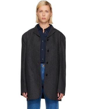 Jil Sander Wool Flannel Blazer - Black