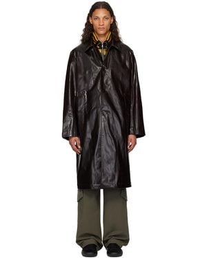 DRIES VAN NOTEN ブラウン ダブルブレストコート dries-van-noten-brown-wool-