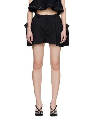 Sacai Chalk Stripe Shorts - Black