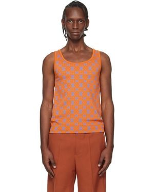 Dries Van Noten Jacquard Tank Top - Orange