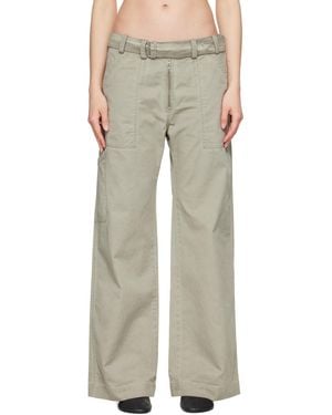 Acne Studios Twill Belt Trousers - Natural