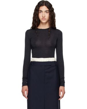 Rohe Fine Merino Long Sleeve T-Shirt - Black