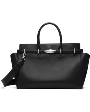 Jimmy Choo ブラック M Diamond Belted トップハンドル バッグ