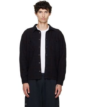 Les Tien Flannel Classic Button Up Shirt - Black