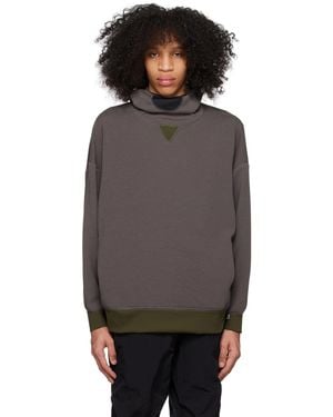 Comfy Outdoor Garment Taupe & Panelled Hoodie - Black