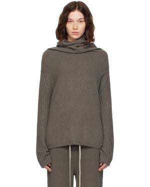 Rick Owens Concordians Rasato Cashmere Knit Turtleneck - Black