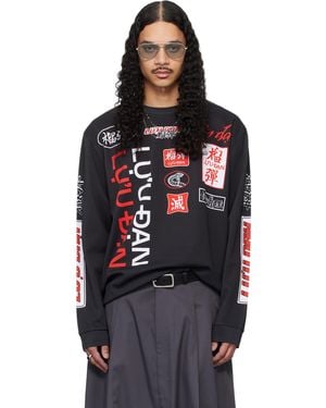 Lu'u Dan Oversized Long Sleeve T-Shirt - Black