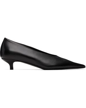 TOTEME Sharp Nappa Kitten Heels - Black