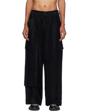 Y-3 Deco Stitch Cargo Trousers - Black