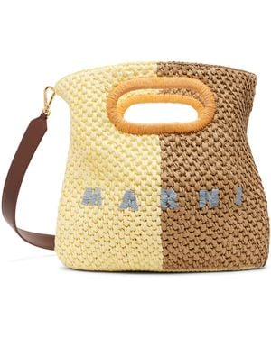 Marni Paper Raffia Seaside Bag - Metallic