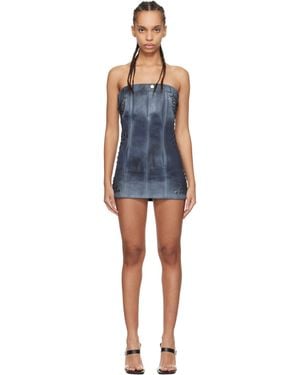 Mowalola Miss Sixty Edition Strapless Denim Minidress - Black