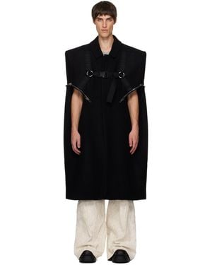 Rick Owens Concordians Blixa Cape Coat - Black